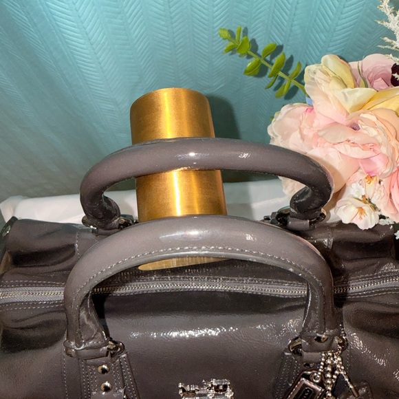 😎 Y2K LEGACY 😎 NWOT - Coach Large Graphite Patent “Madison Sabrina” Satchel - Picture 10 of 12